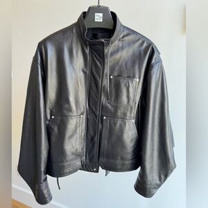 HELMUT LANG
Leather Bomber Jacket Brand New